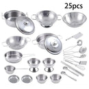 Kit cozinha infantil inox - 25 Peças