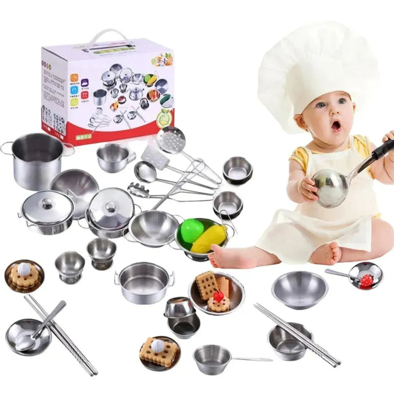 Kit cozinha infantil inox - 25 Peças