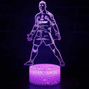 Luminária Cristiano Ronaldo - Messi 3D Com Controle 16 Cores