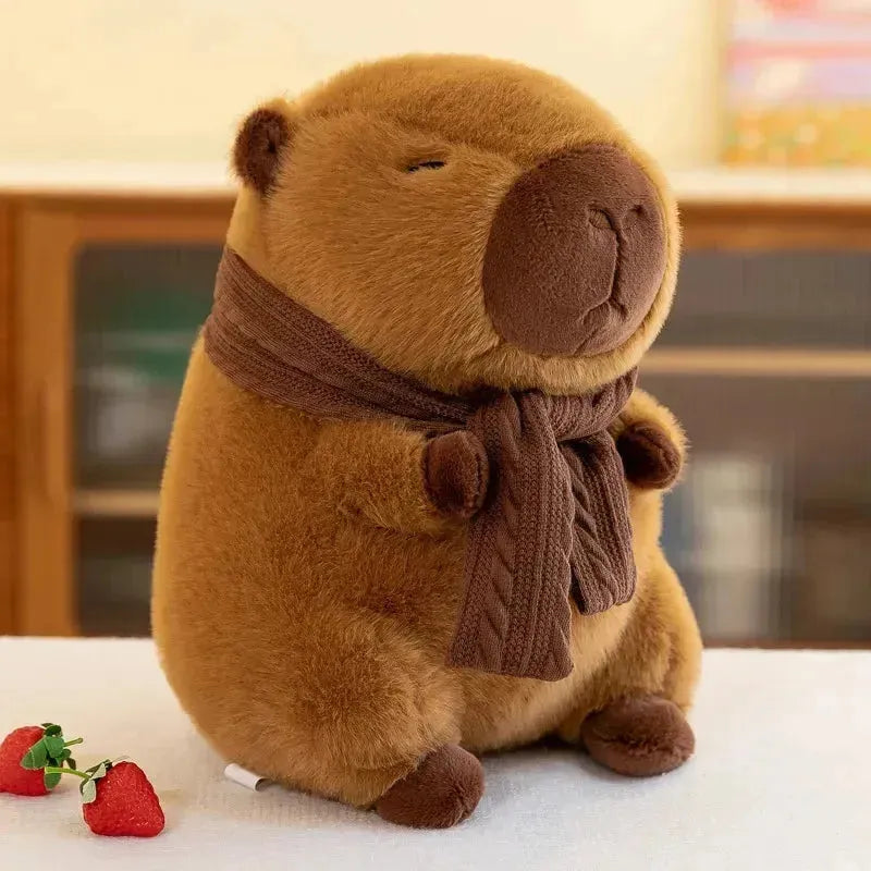 Pelúcia Capivara com Cachecol 25cm