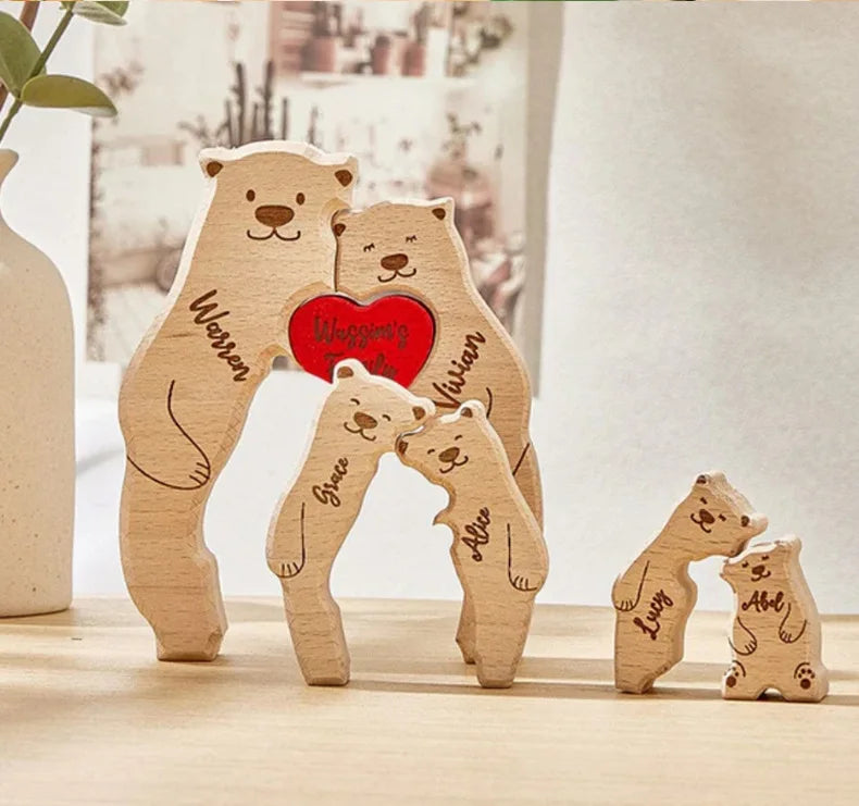 Quebra-Cabeça Personalizado - Família Urso