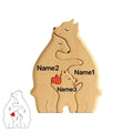 Quebra-Cabeça Família Urso - Nome Personalizado