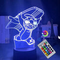 Luminaria Stitch - LED 3D Com Controle 16 Cores